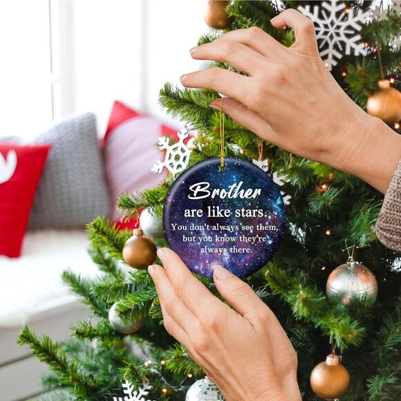 🆕 Brothers Christmas Ornaments Ceramic Decorations Elegant Small Exquisite Love - Picture 6 of 7